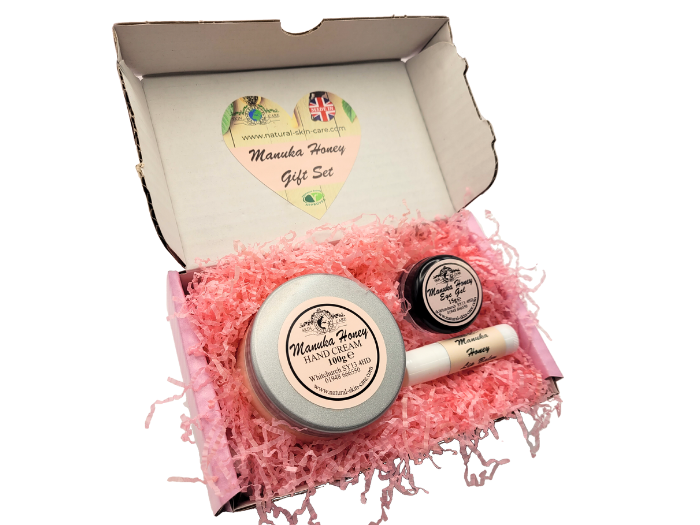 Manuka Honey Gift Set - Hand Cream, Eye Gel & Lip Balm