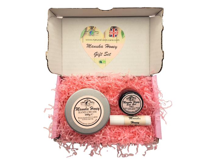 Manuka Honey Gift Set - Hand Cream,  Eye Gel & Lip Balm