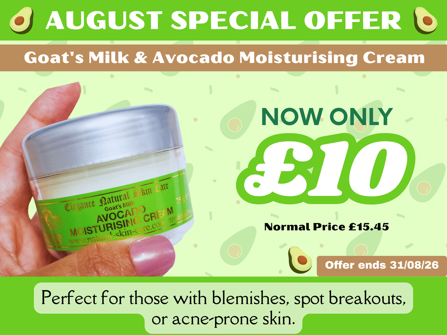 Avocado Moisturising Cream - August Special Offer