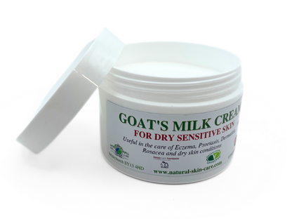 Goats Milk Cream Jar useful in the care of Eczema Psoriasis Dermatisis Rosacea and dry skin conditions