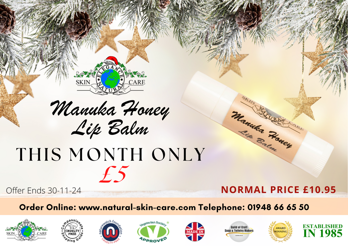 November Special Offer: Manuka Honey Lip Balm