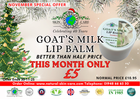 November Special Offer: Goats Milk Lip Balm